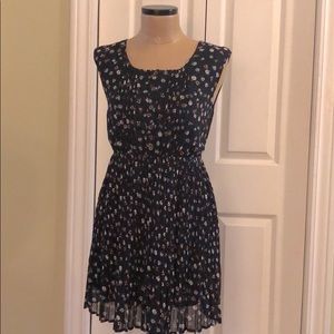 Pleated Navy Sundress